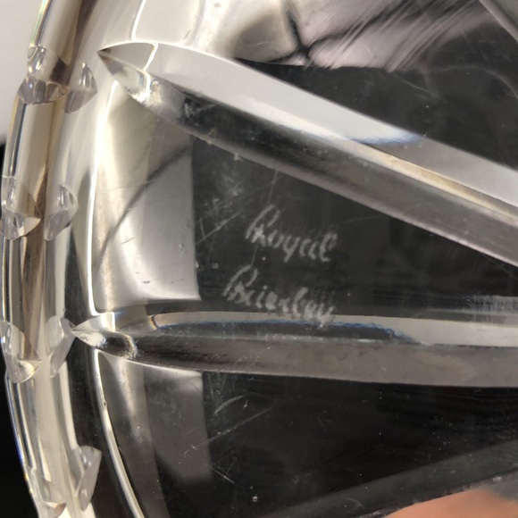 ROYAL BRIERLEY, Beautifully Cut Round Candy/Nut/Serving Bowl, 7 1/2” Signed - Picture 4 of 6